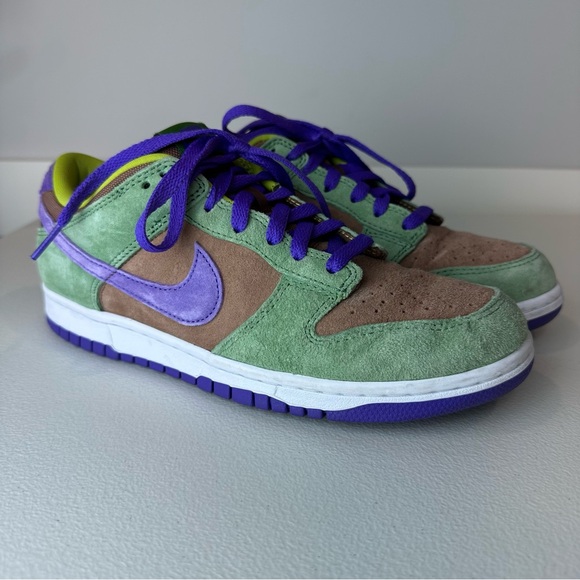 Nike Men’s Green Brown Purple Dunk Low SP Veneer Basketball Sneakers Size 8